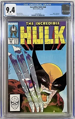 Buy Incredible Hulk 340 (Marvel, 1988)  CGC 9.4 WP  **Classic Mcfarlane Cover** • 214.99£