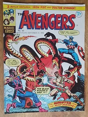 Buy The Avengers #53 Iron Fist Dr Strange Red Guardian Vintage B&w Marvel Comic Vf+ • 12£