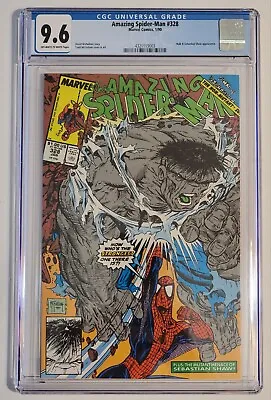 Buy Amazing Spider-Man 328 CGC 9.6 NM Iconic Spider-Man Vs. Hulk 1990 Todd McFarlane • 63.07£