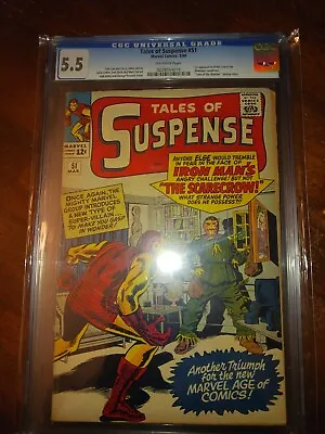 Buy Tales Of Suspense #51 Cgc 5.5. 1st Appearanc Of The Scarecrow! Ow/w. Cool Book! • 98.82£