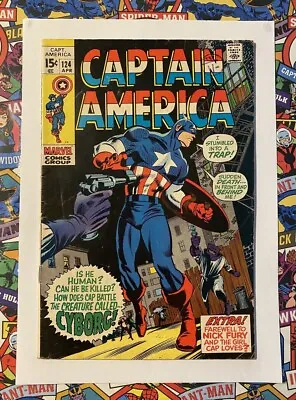 Buy Captain America #124 - Apr 1970 -  Modok Appearance! - Fn/vfn (7.0) Cents Copy!! • 34.99£