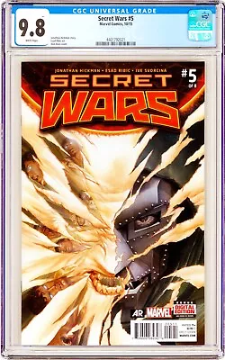 Buy Marvel SECRET WARS (2015) #5 God Emperor Doom DEADPOOL & Wolverine Movie CGC 9.8 • 120.36£