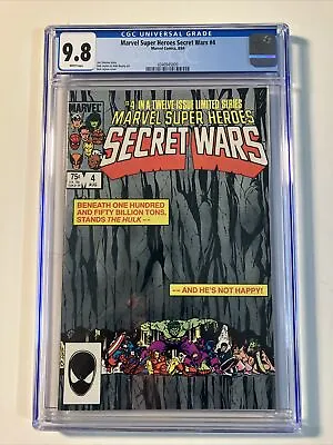 Buy Marvel Super Heroes Secret Wars #4 CGC 9.8 Uncirculated Copy Direct Edition 1984 • 179.24£