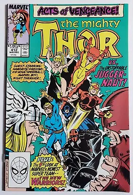 Buy The Mighty Thor #412 NM 1st App A Night Thrasher & New Warriors Marvel 1989 Key • 19.85£
