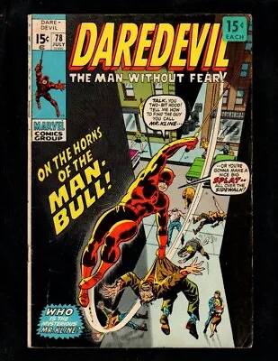 Buy Daredevil #78 Vg  1971 Marvel (1st Man Bull) • 14.82£