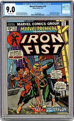 Buy Marvel Premiere #16 CGC 9.0 1974 1212567014 2nd App. And Origin Of Iron Fist • 119.17£