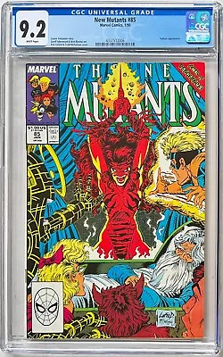 Buy New Mutants #85 CGC 9.2 White. Todd McFarlane And Rob Liefeld 1st Cover! • 50£