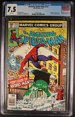 Buy AMAZING SPIDER-MAN  #212  High Grade! KEY White Pages!  CGC 7.5    4025275006 • 33.96£