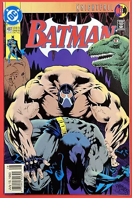 Buy Batman #497 (dc Comics 1993) Bane Breaks Back | Newsstand Variant | Vf/nm 9.0 • 13.41£