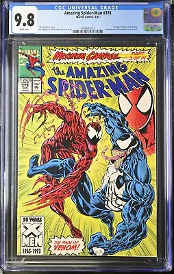 Buy Amazing Spider-man #378 Cgc 9.8 - Carnage & Venom 1993 Marvel • 63.59£