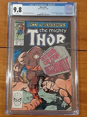 Buy Thor 411 Cgc 9.8 White Pages 1st Appearance Of  New Warriors, Juggernaut Appears • 101.99£