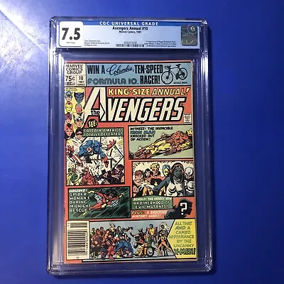 Buy AVENGERS ANNUAL #10 CGC 7.5 NEWSSTAND 1ST ROGUE & MADELYN PRYOR X-Men COMIC 1981 • 157.75£