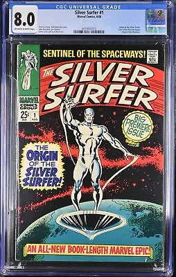Buy Silver Surfer #1 - Marvel Comics 1968 CGC 8.0 Origin Of The Silver Surfer. Tales • 1,437.76£