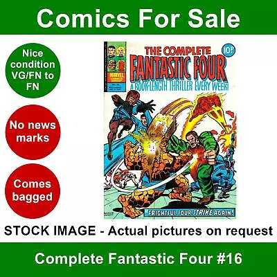Buy Complete Fantastic Four #16 Comic - VG/FN Clean 1978 - Marvel UK • 3.25£