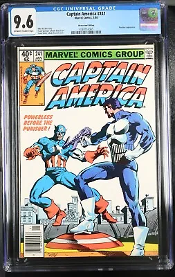 Buy 1980 Captain America 241 CGC 9.6 Newsstand. Classic Punisher Cover • 277.50£