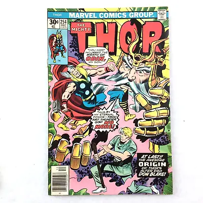 Buy THE MIGHTY THOR #254 (Marvel Comic 1976) KEY ORIGIN Of DON BLAKE Jack Kirby F/VF • 6.31£