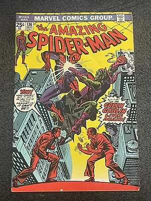 Buy Marvel Comics AMAZING SPIDER-MAN #136 First Harry Osborn As Green Goblin Key  🔑 • 141.18£