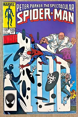 Buy Peter Parker Spectacular Spider Man Issue #100 KEY BOOK 1985 Spot Kingpin • 7.09£