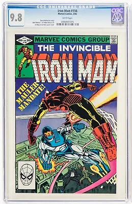 Buy Iron Man #156 1982 Marvel 1st PRINT CGC 9.8 NM/MT WHITE PAGES MAULER Avenger • 94.62£