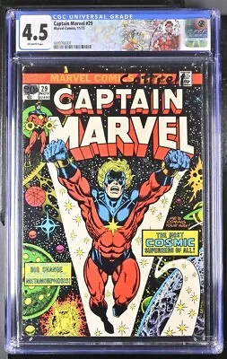 Buy Captain Marvel #29 CGC Custom Label 4.5 Off White Pages • 52.28£