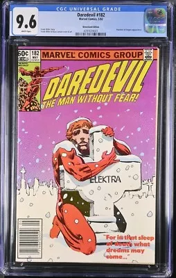 Buy Daredevil 182 (Marvel 1982) Frank Miller CGC 9.6 White Pages! Newsstand Edition • 64.19£