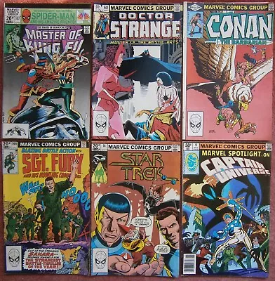 Buy 6 X Bronze Age Marvel Comics, Doctor Strange, Conan, Master Of Kung Fu, Sgt Fury • 5.95£