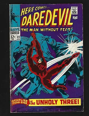 Buy Daredevil #39 VGFN Colan 1st Exterminator Unholy Three Bird Man Cat Man Ape Man • 9.99£