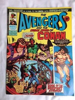 Buy THE AVENGERS & CONAN - No 111 - Date 01/11/1975 - UK Marvel Comic - Free Post • 3.50£