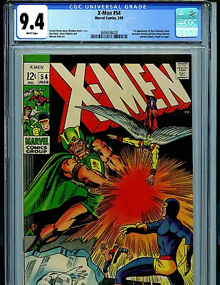 Buy X-Men #54 CGC 9.4 NM 1969 Marvel Comics 1st Alex Summers (Havok) Amricons B12 • 1,707.83£