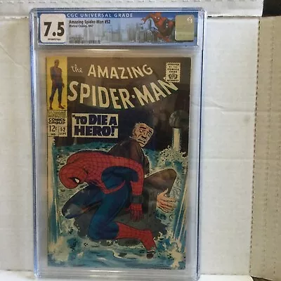 Buy Amazing Spider-Man # 52 CGC 7.5 Custom Spidey Label 3rd Kingpin • 158.86£