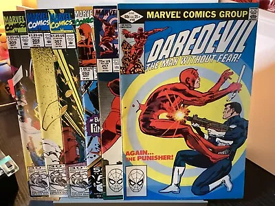 Buy Lot 6 Daredevil #183 257 292 307 308 309 Marvel 1982-92 Punisher Appearances • 39.58£