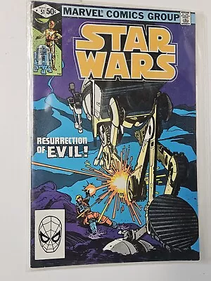 Buy STAR WARS #51 Marvel Comic 1981 Resurrction Of Evil Very Good In Comic Bag • 12.85£
