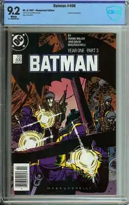 Buy Batman #406 Cgc 9.2 White Pages // Part 3 Year One Storyline Dc 1987 • 48.26£