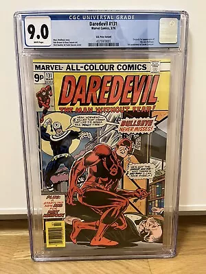 Buy Daredevil 131 - CGC 9.0 - WP, Marvel Silver Age Key 1st Bullseye, Rare UKPV • 369.90£