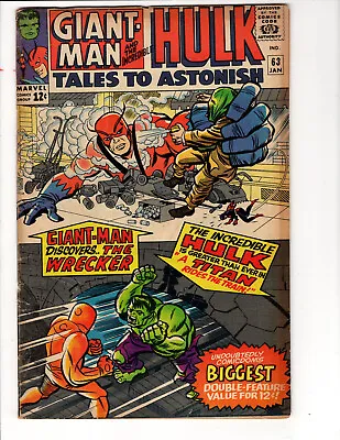 Buy Tales To Astonish #63  Jan 1965 Marvel Comics- 1st Full Appearance Of The Leader • 72.83£