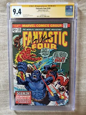 Buy Fantastic Four #145 SS CGC 9.4 Near Mint (NM) Rare Signed Roy Thomas, 1st Ternak • 221.18£