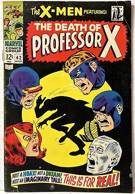 Buy Uncanny X-Men #42 - Death Of Prof X - Origin Of Cyclops - 1968 *VG+* • 23.71£