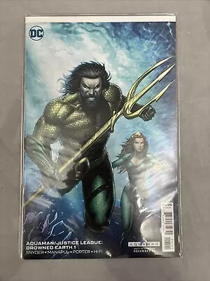 Buy Aquaman Justice League: Drowned Earth #1 Variant Cover DC Comics 2018 • 2.32£