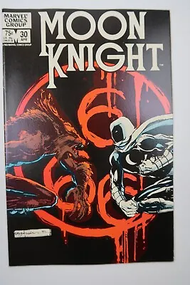 Buy Moon Knight #30 Cover Art Featuring Werewolf By Night By Bill Sienkiewicz 1983 • 15.89£