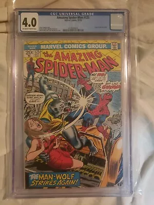 Buy The Amazing Spider-Man #125 Marvel Comic Book CGC 4.0 Origin Of Man-Wolf • 47.96£