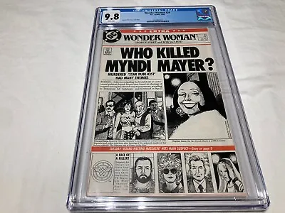 Buy Wonder Woman 18 CGC 9.8 NM/M Copper Age Who Killed Myndi Mayer? Perez 1988 • 79.02£