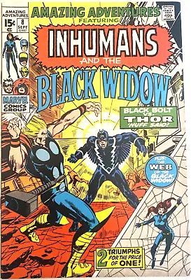 Buy Amazing Adventures. # 8.  Inhumans. Black Widow. Neal Adams-art. Sept 1971. Vfn- • 22.99£