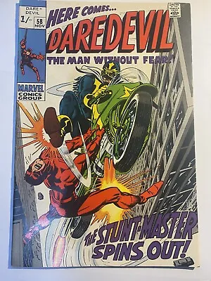 Buy DAREDEVIL #58 Silver Age Gene Colan Marvel Comics 1969 UK Price VF • 17.95£