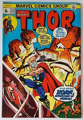 Buy Thor #215, Marvel Comics 1973, Xorr Apps, Bronze Age • 4.99£