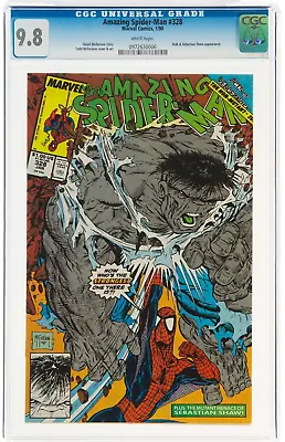 Buy Amazing Spider-Man 328 White Pages CGC 9.8 Todd McFarlane 1990 Incredible Hulk • 231.09£