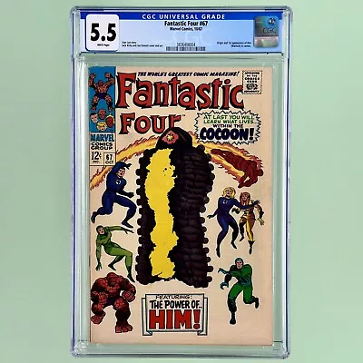 Buy Fantastic Four #67 (CGC 5.5) 1967 White Pages! 1st App. Of Him (Adam Warlock) • 128.40£