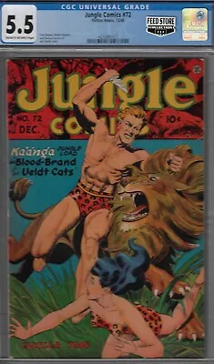 Buy Jungle#72  Cgc 5.5  Fine---1945  Fictionhouse -dool;in Cvr Feed Store Collection • 320.91£