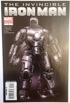 Buy THE INVINCIBLE IRON MAN #1 (2008) Rare HTF 2nd Print VARIANT  B  MCU Movie Cover • 11.94£