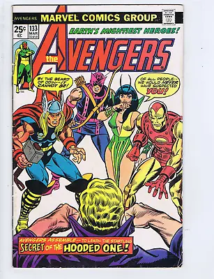 Buy Avengers #133 Marvel 1975 Secret Of The Hooded One ! • 15.77£