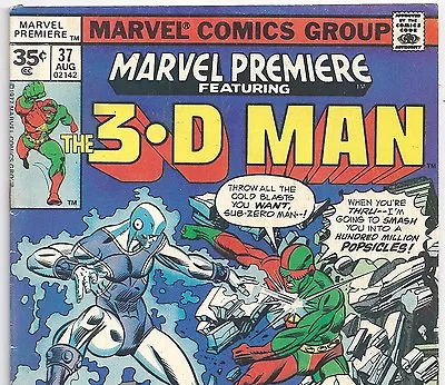 Buy MARVEL PREMIERE #37 With The 3-D Man Rare 35 Cent Price Variant From 1977 In VG+ • 79.05£